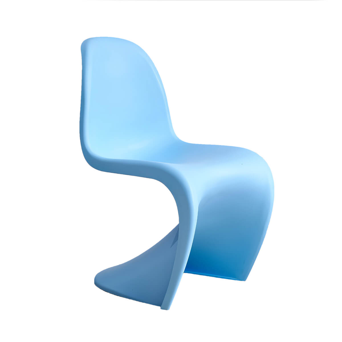 Minimalist S-Shaped Plastic Dining Chair with Armless & Stackable