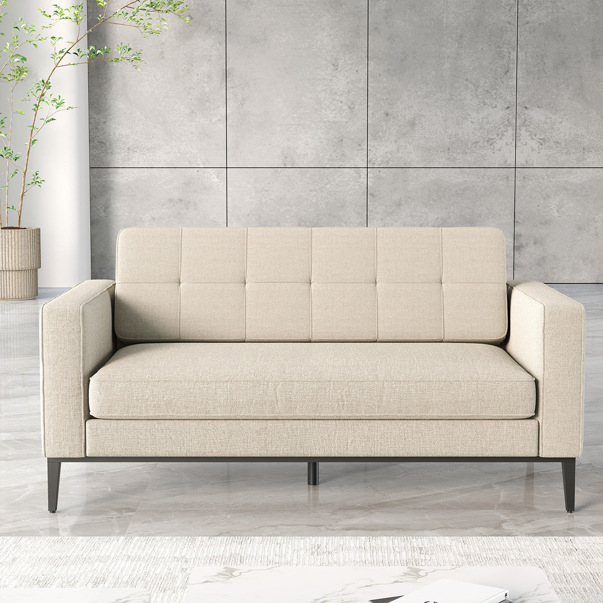 General product image 3 — Contemporary Modular Sofa with Backrest, Soft Cushion & Wide Armrests for Office, Living…