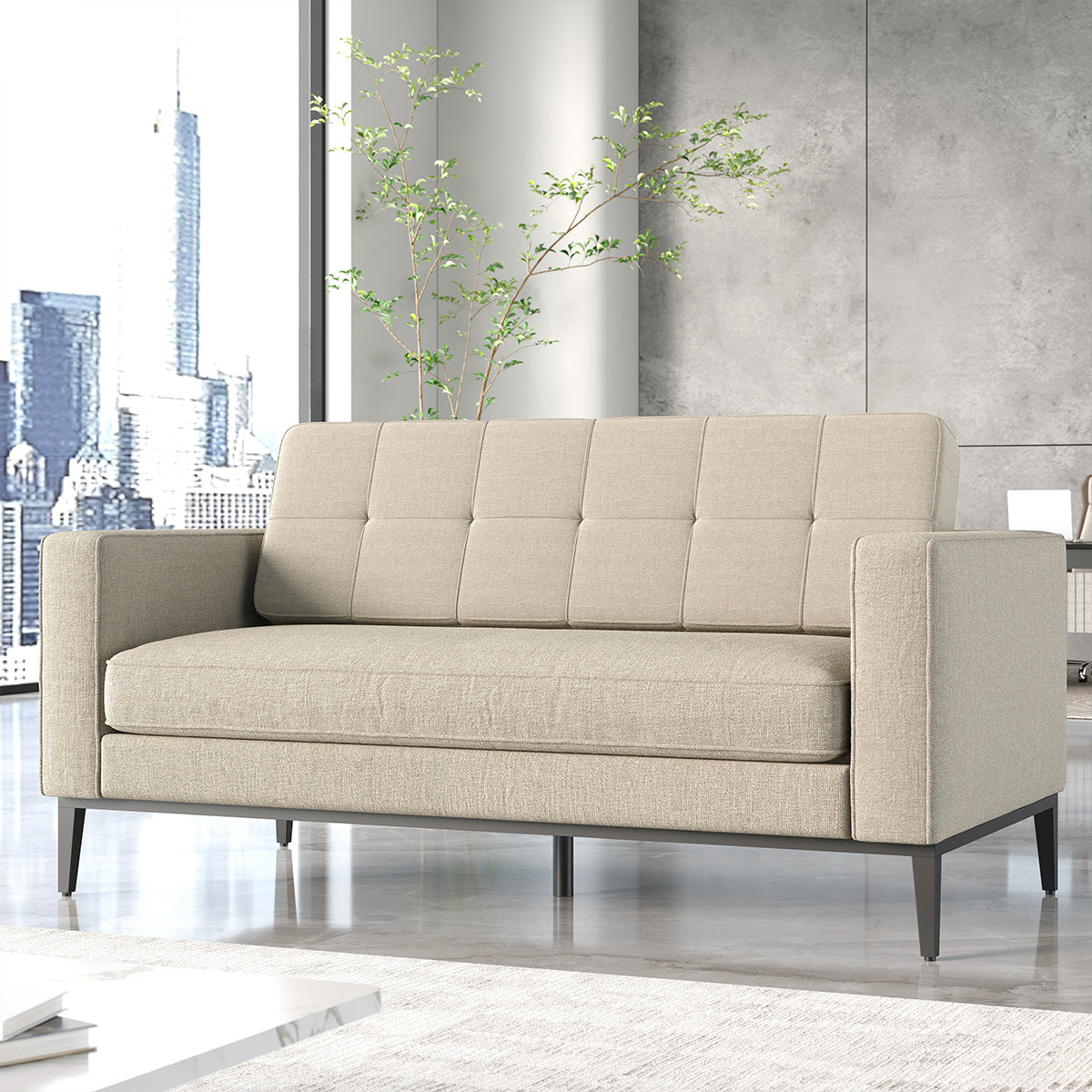 General product image 4 — Contemporary Modular Sofa with Backrest, Soft Cushion & Wide Armrests for Office, Living…