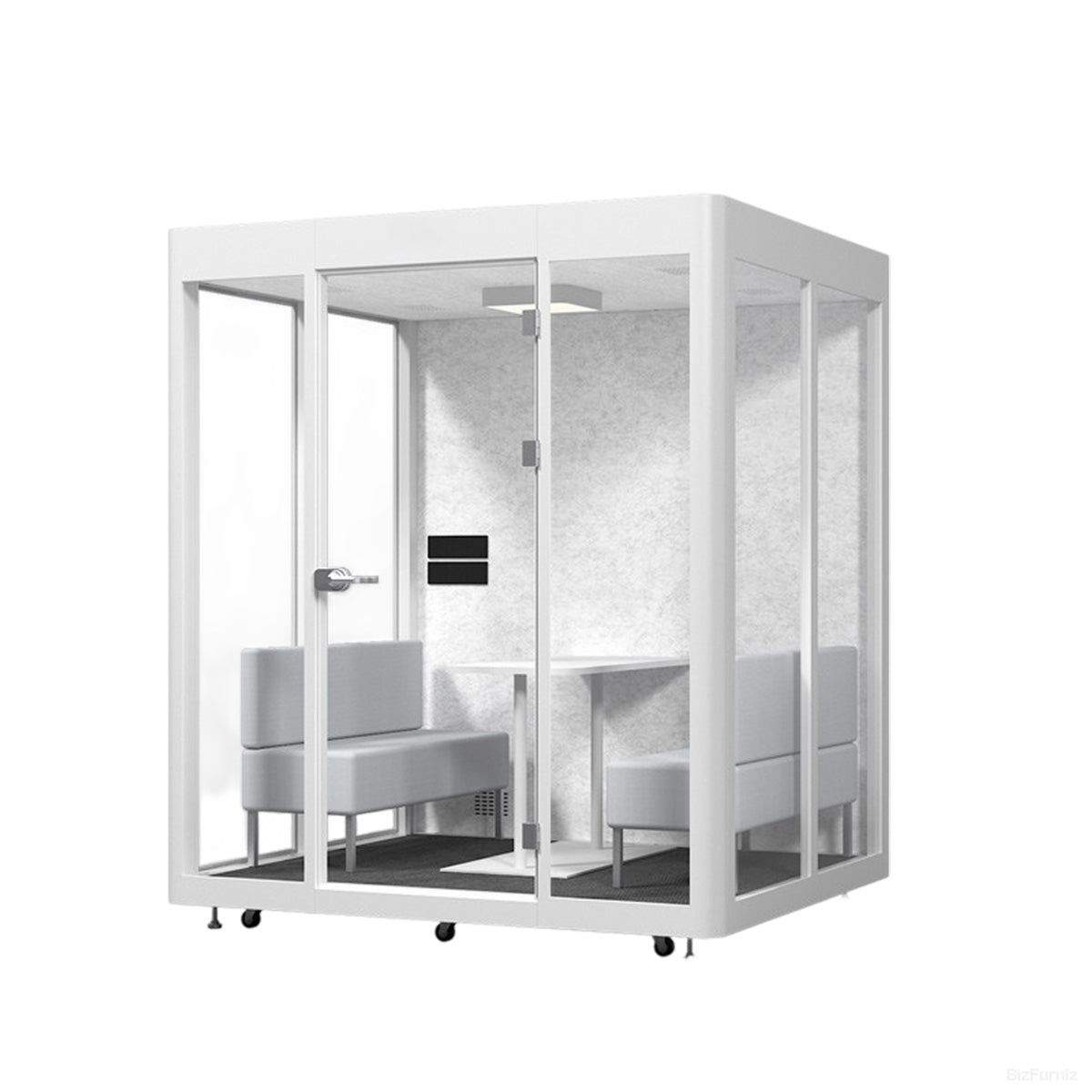 Modular Enclosed Office Pod with Ventilation & Casters product photo 4