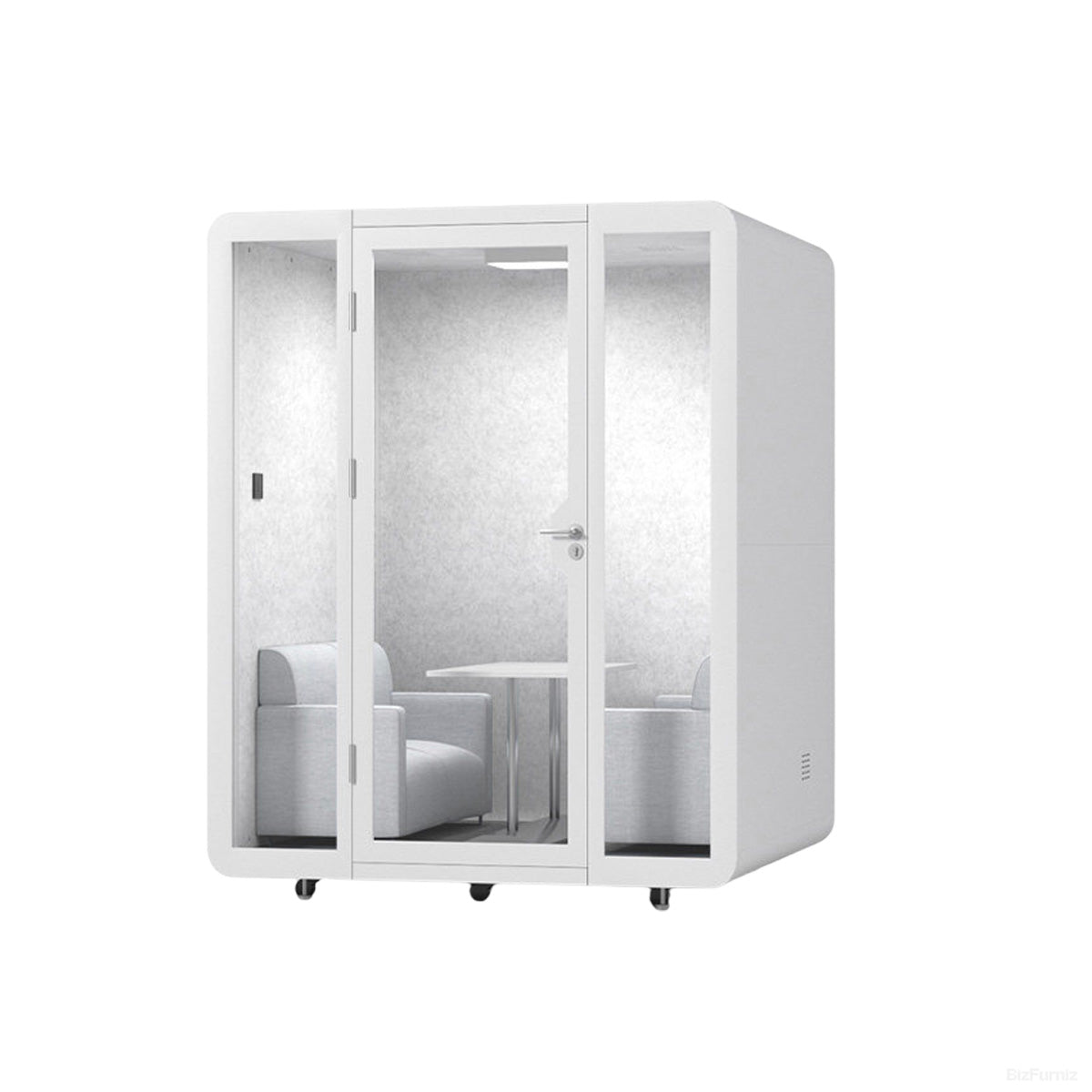 Modular Enclosed Office Pod with Ventilation & Casters product photo 5