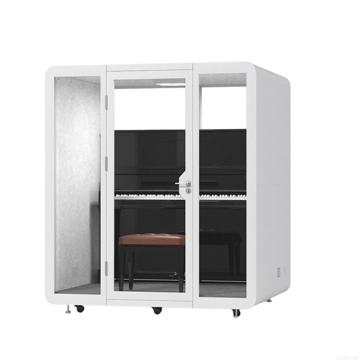 Modular Enclosed Office Pod with Ventilation & Casters product photo 7