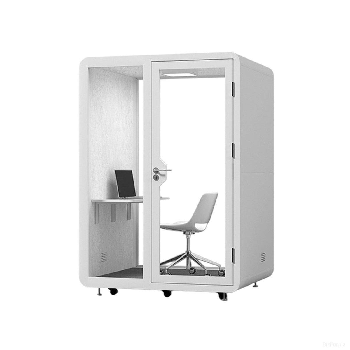Modular Enclosed Office Pod with Ventilation & Casters product photo 9