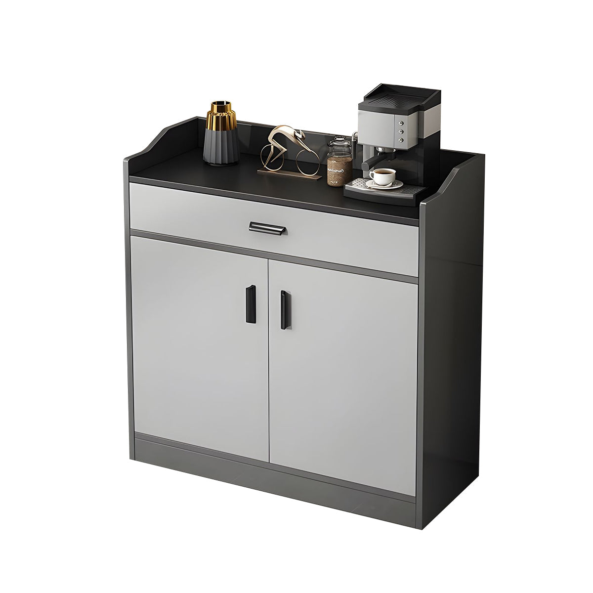 Storage Cabinet-1, Light Gray Floor-Standing, Light Gray finish, L24" x W14" x H31", for office storage space, office storage furniture