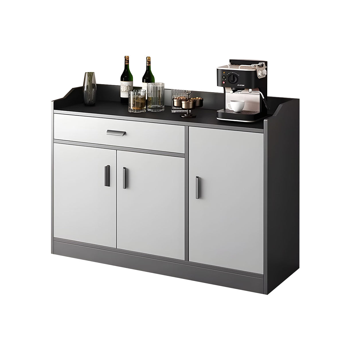 Storage Cabinet-1, Light Gray Floor-Standing, Light Gray finish, L35" x W15" x H31", for office storage space, office storage furniture