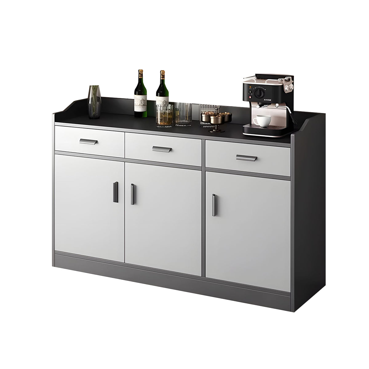 Storage Cabinet-1, Light Gray Floor-Standing, Light Gray finish, L47" x W15" x H31", for office storage space, office storage furniture