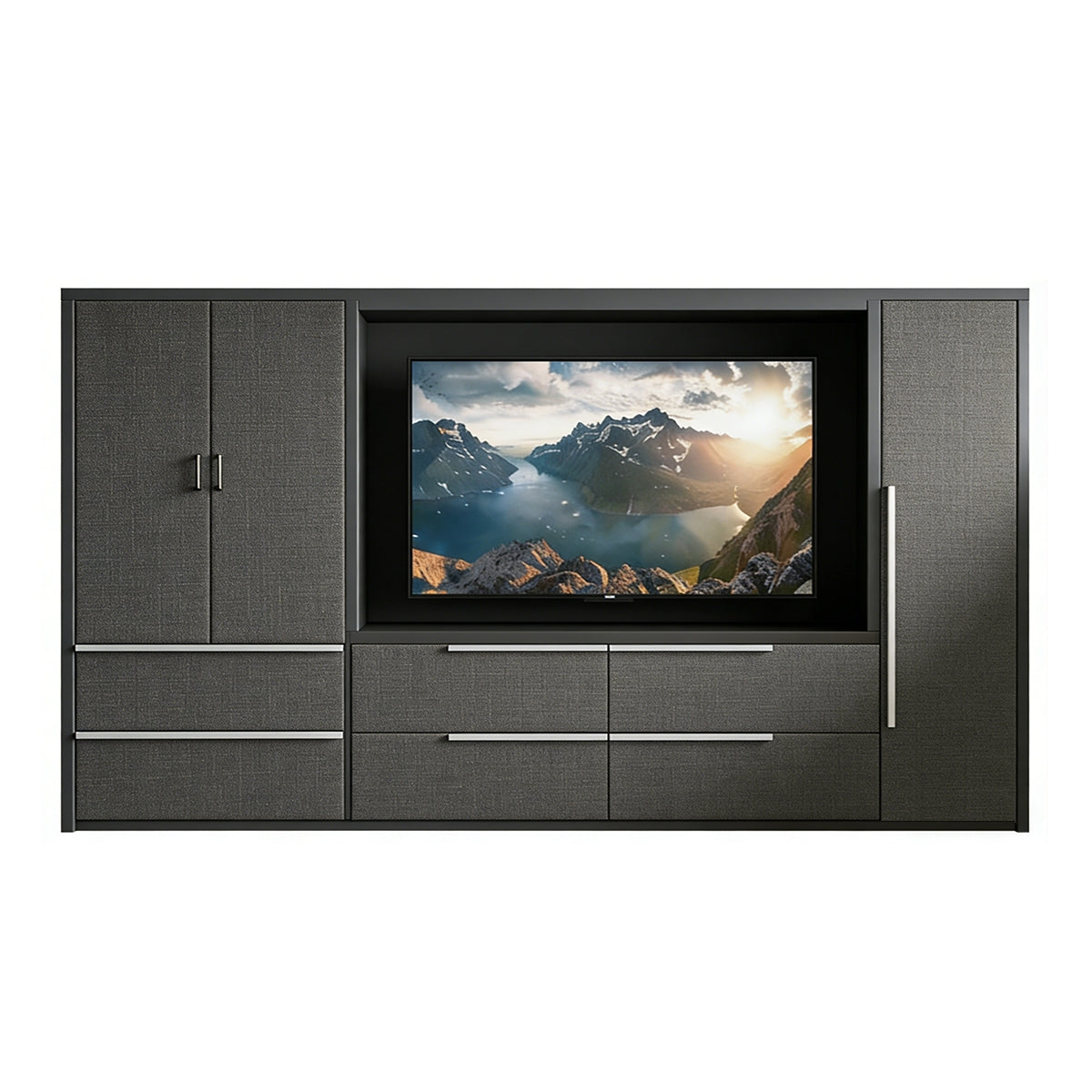 Storage Cabinet, Without LED Strip Customizable, L126" x W18" x H84", for office storage space, office storage furniture