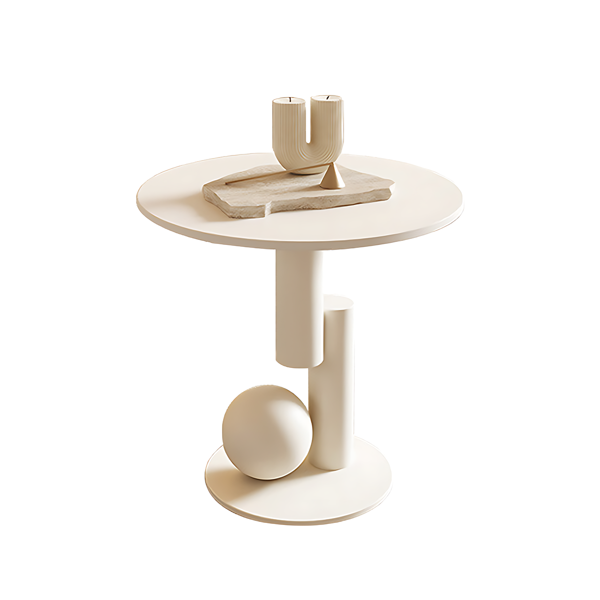 Modern Coffee Table with Oval, Sintered Stone & Ample Storage for Living Room