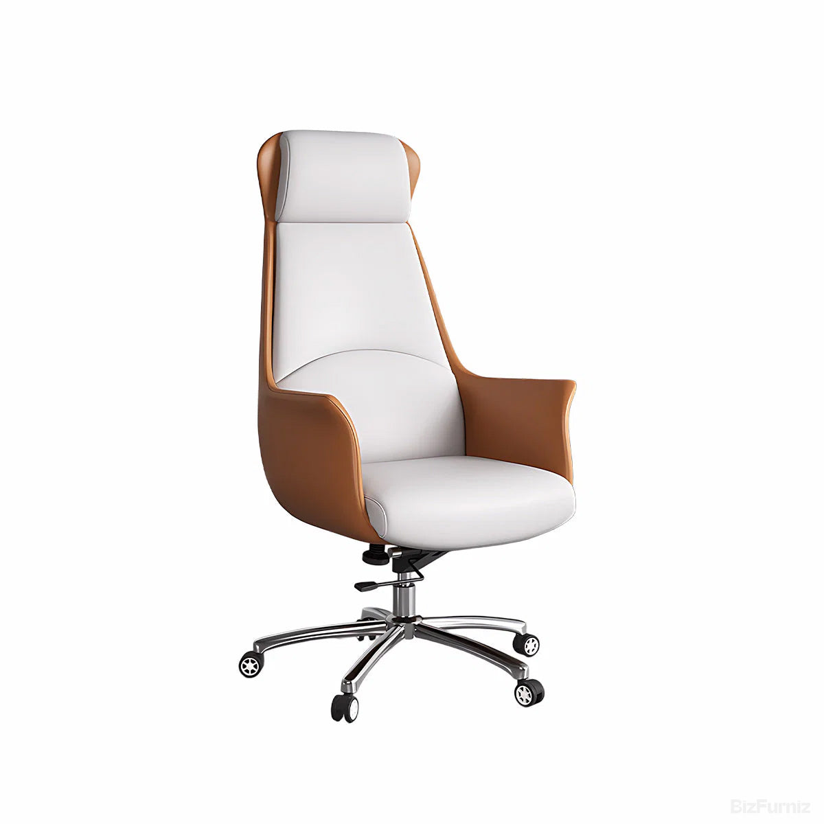 Leather Office Chair with Adjustable Height, Recline and Lumbar Support product view 11