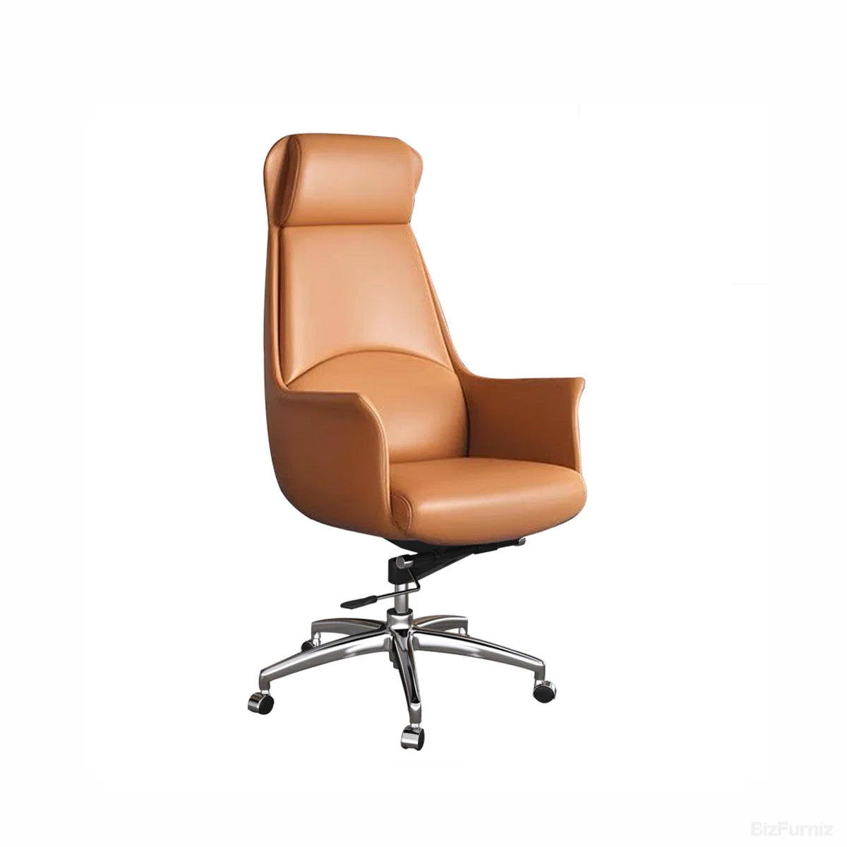 Leather Office Chair with Adjustable Height, Recline and Lumbar Support product view 12