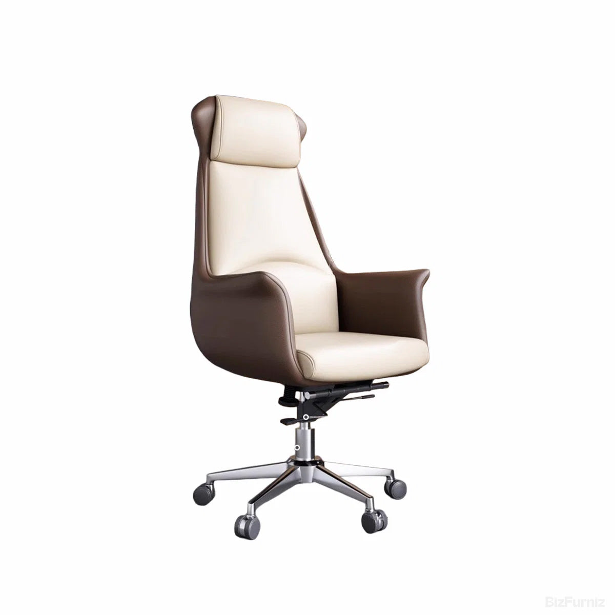 Leather Office Chair with Adjustable Height, Recline and Lumbar Support product view 14