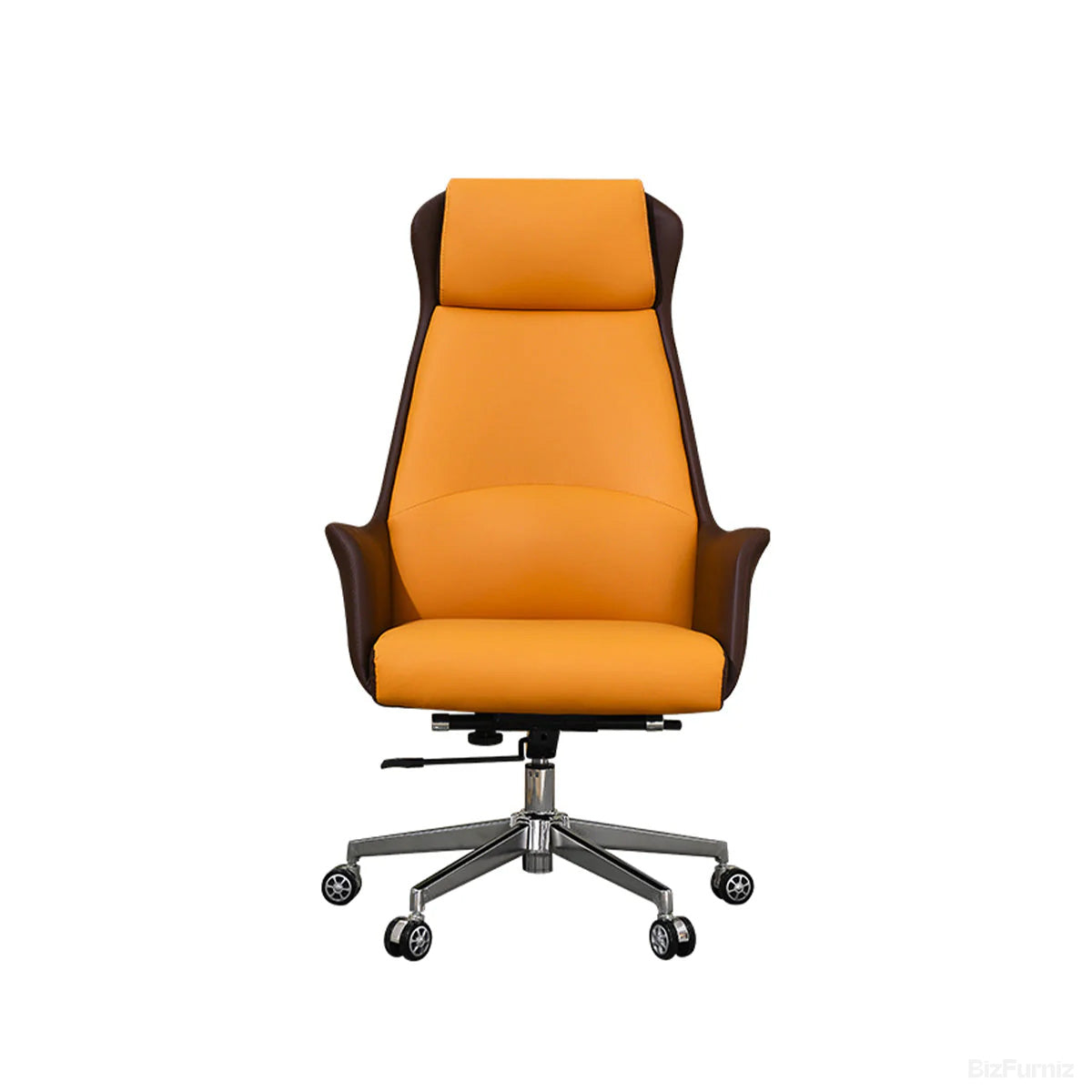 Leather Office Chair with Adjustable Height, Recline and Lumbar Support product view 18