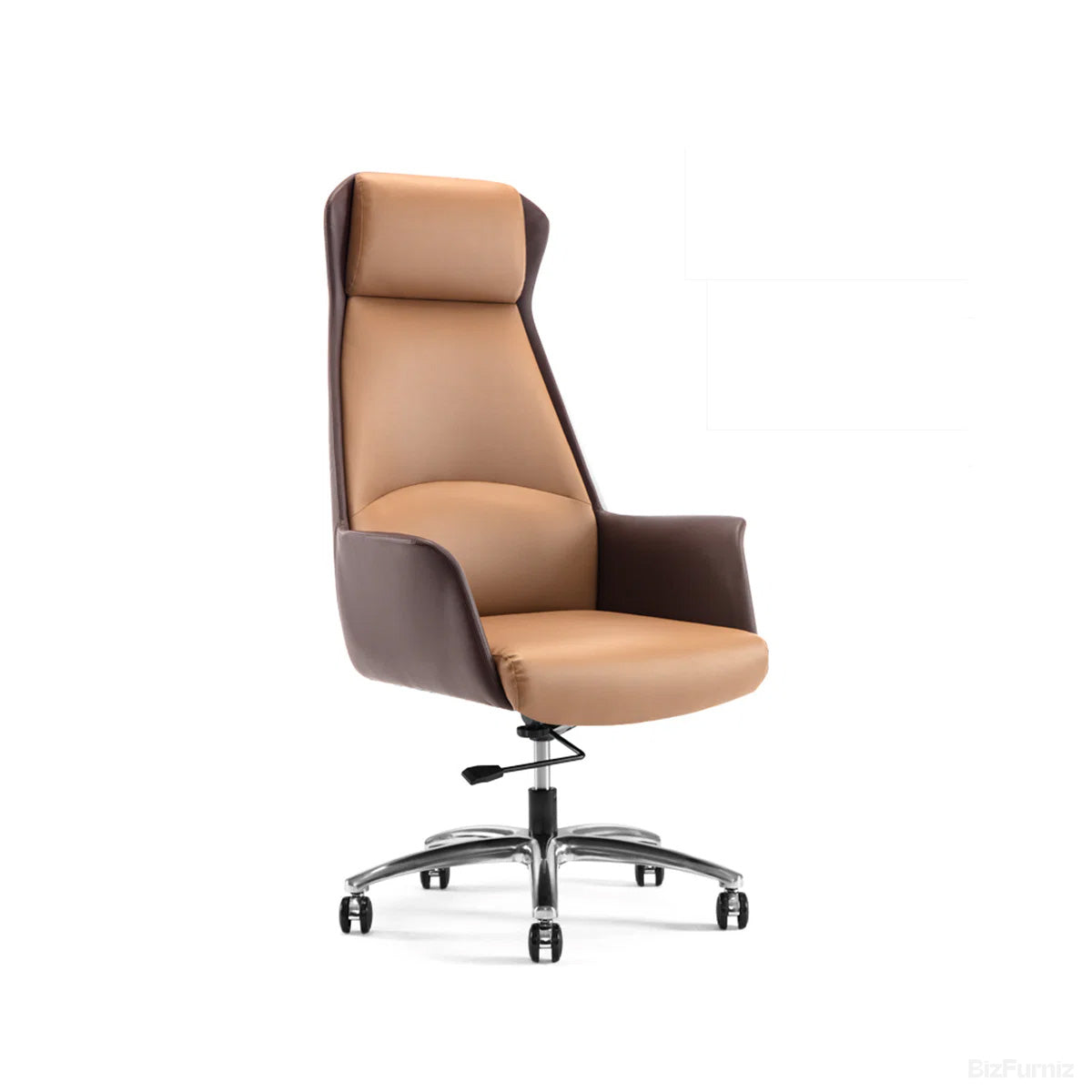 Leather Office Chair with Adjustable Height, Recline and Lumbar Support product view 19