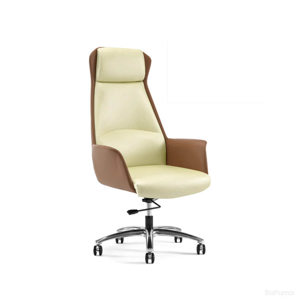 Leather Office Chair with Adjustable Height, Recline and Lumbar Support product view 20