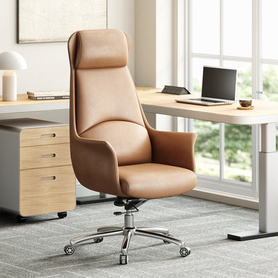 Faux Leather Executive Chair with Recline & Lift