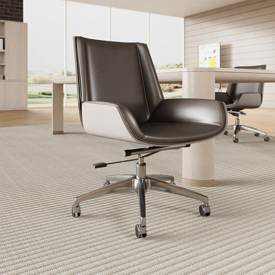 Two-Tone Executive Chair in Microfiber Leather