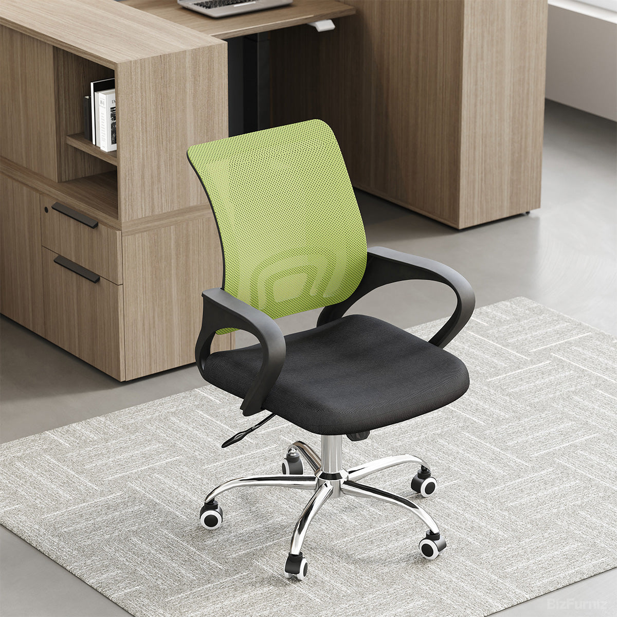 Modern Mesh Office Chair: Breathable Mid-Back Task Chair with Chrome Base product view 3