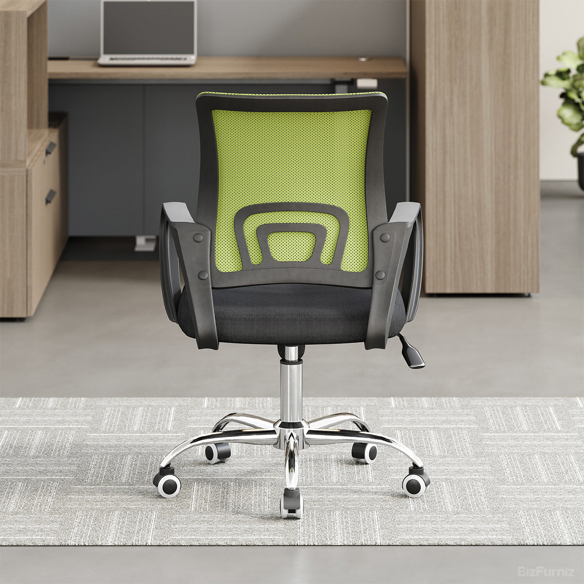 Modern Mesh Office Chair: Breathable Mid-Back Task Chair with Chrome Base product view 2