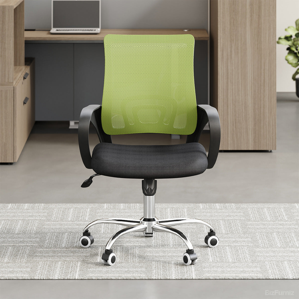 Modern Mesh Office Chair: Breathable Mid-Back Task Chair with Chrome Base product view 4