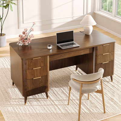 Office Desk 65 in Wide with Storage Drawers