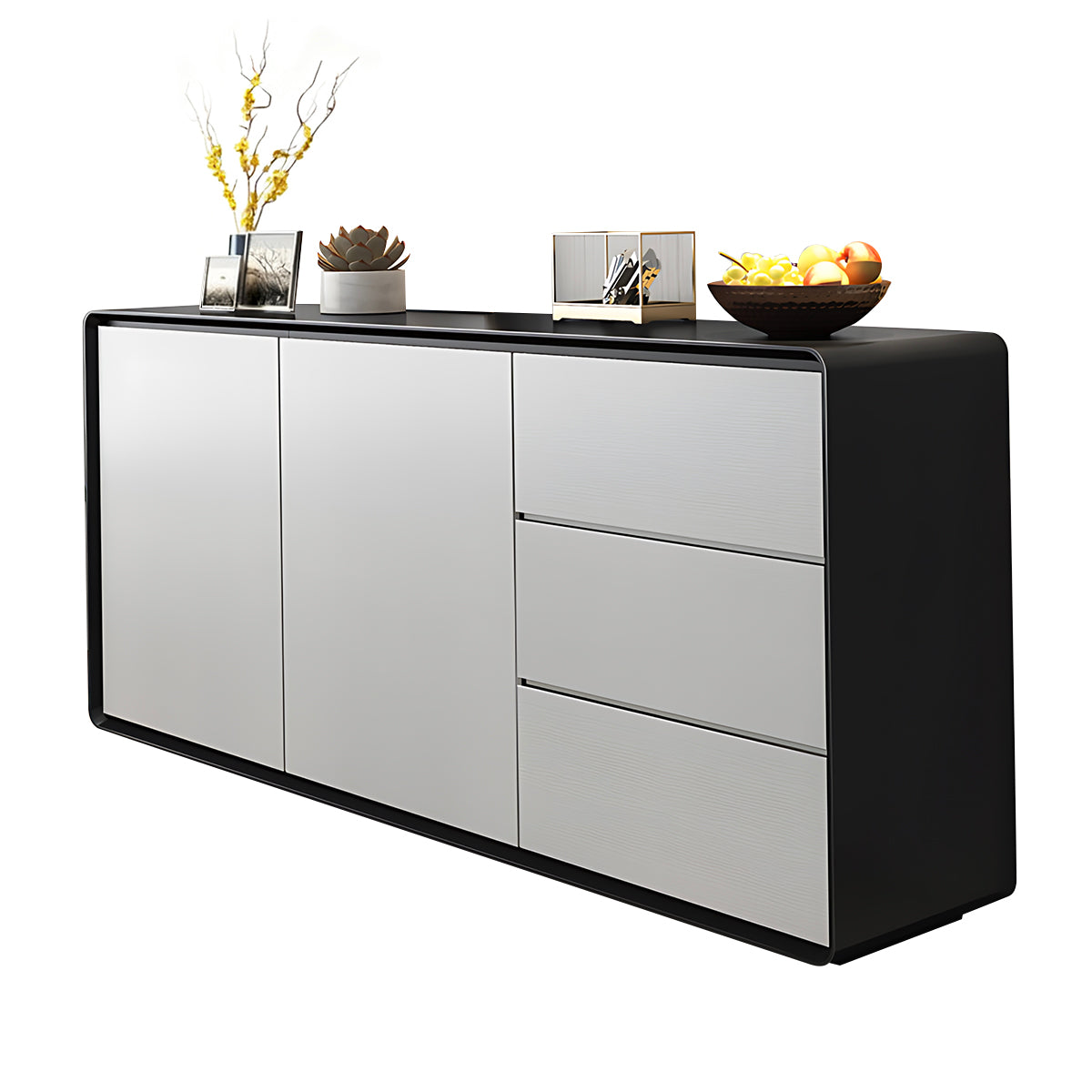 Storage cabinet in black + white color option