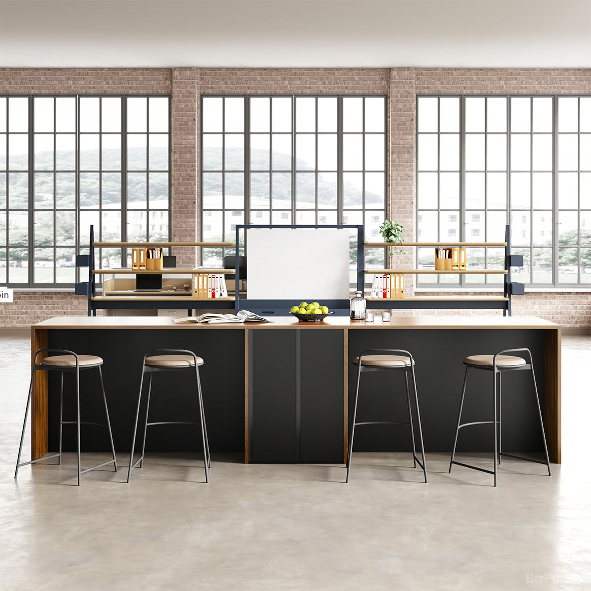 142”L Modern Multi-functional Storage Cabinet with Front and Rear Access Design for Versatile Spaces product view 6