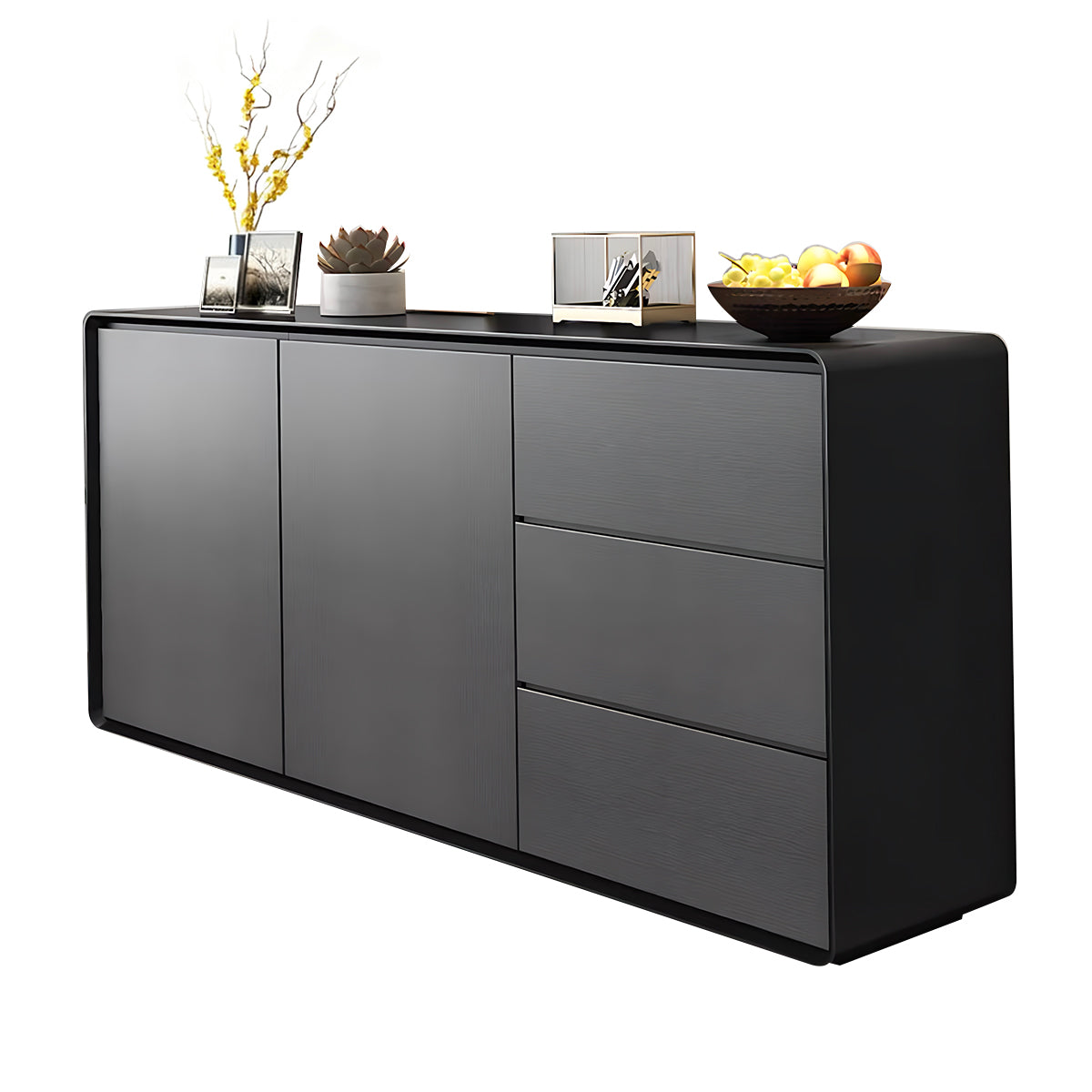 Storage cabinet in black + gray color option