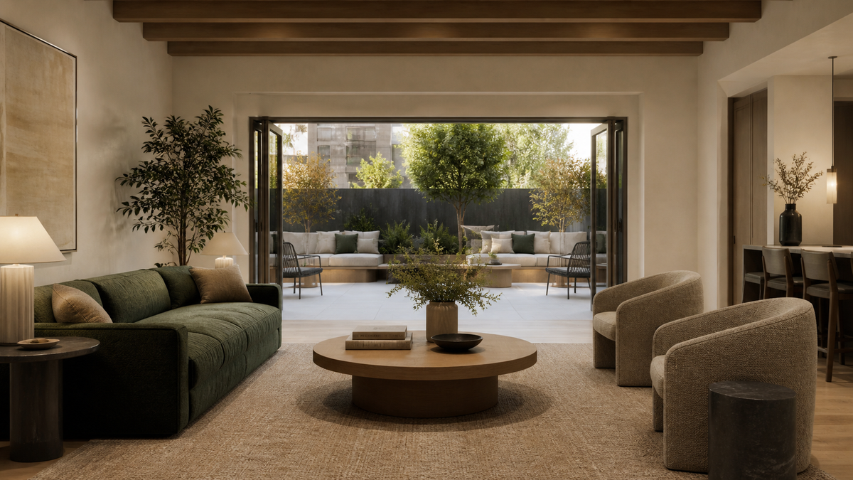 Model Units furniture scene within Multifamily Furniture