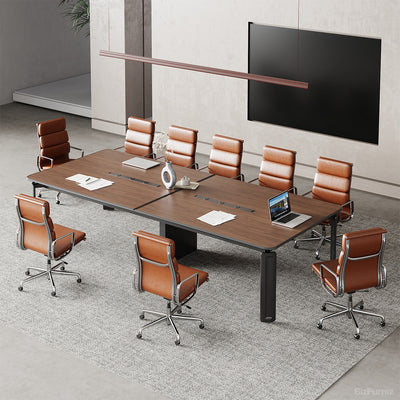 Conference Table 118 in Long with Power Rails