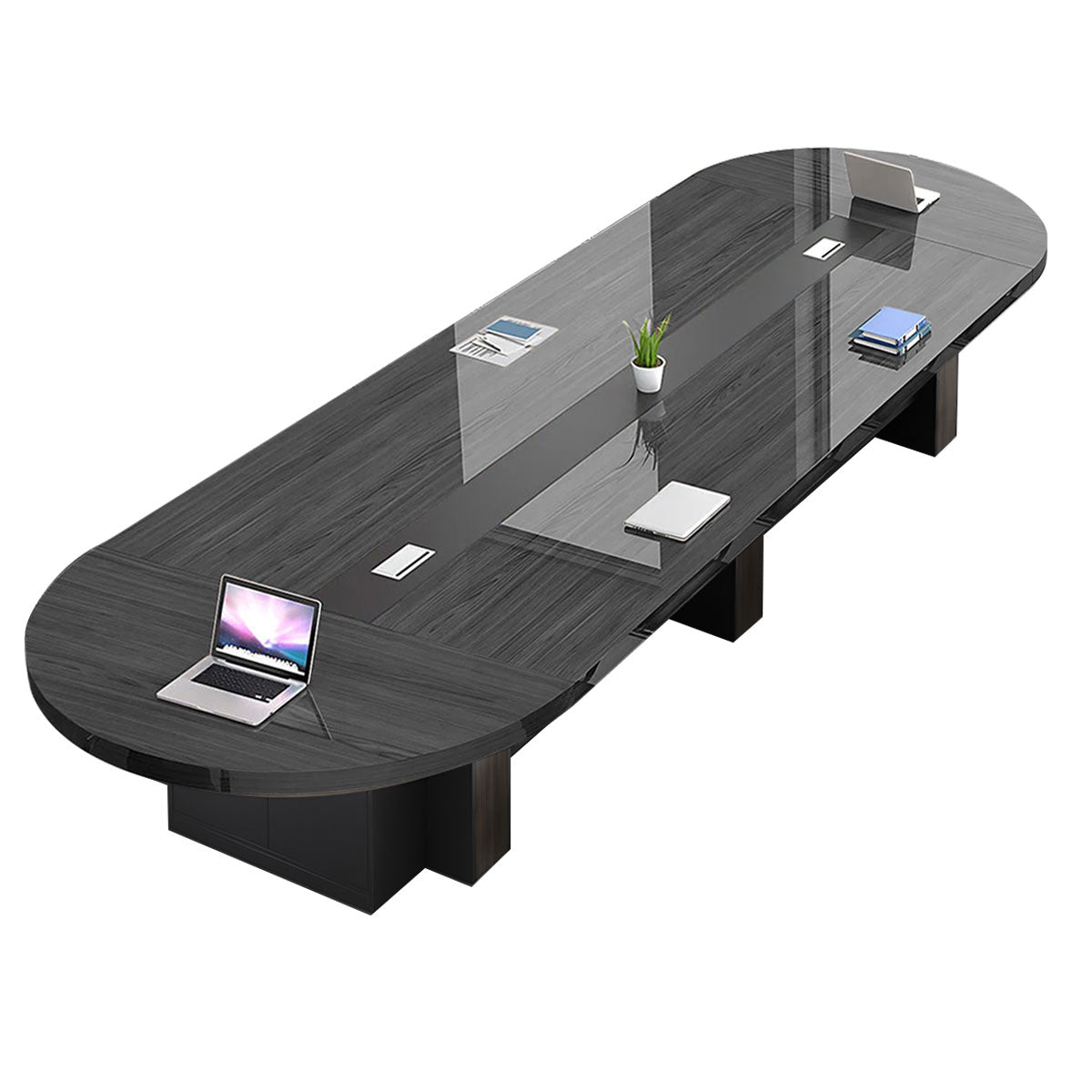 Conference Table, Light Gray, Light Gray finish, L138" x W59" x H30", for meeting room or boardroom, modern boardroom furniture