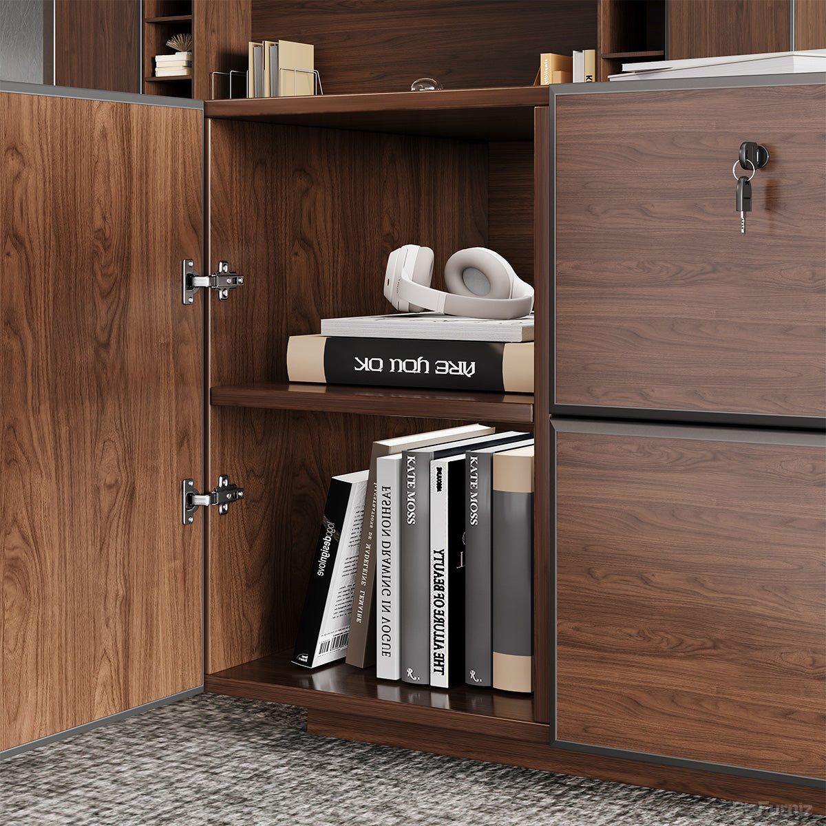 102-Inch Modern Executive Desk with Large Storage Side Cabinet for CEO, Manager and Executive Offices product view 5