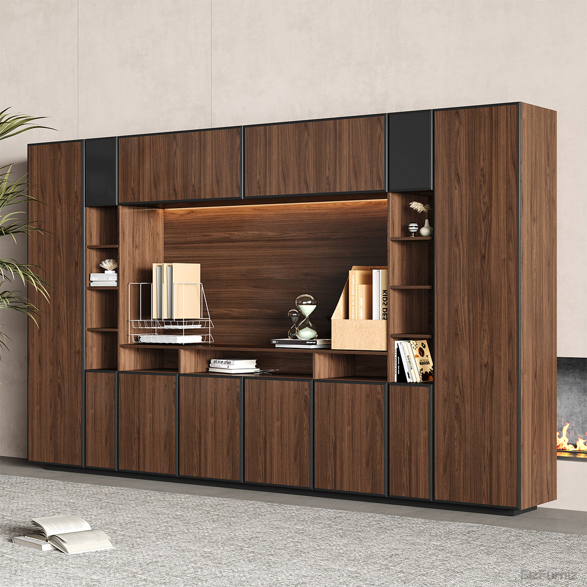 142-inch Modern Filing Cabinet with LED Light for Executive and Manager Offices product view 2