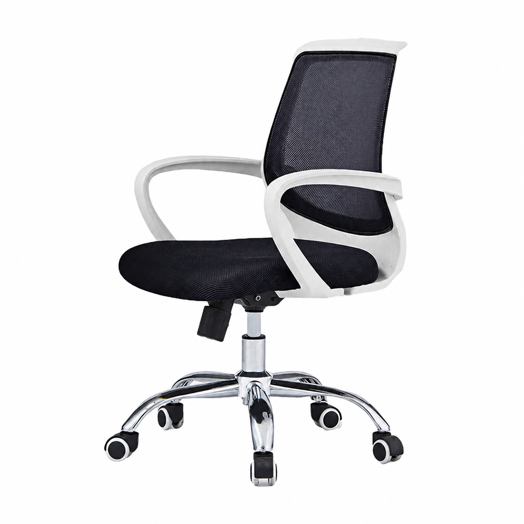 Office Chair, White+Black, White+Black finish, for meeting room or boardroom, modern boardroom furniture