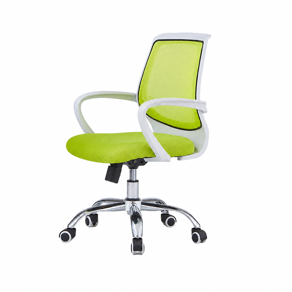 Office Chair, White+Green, White+Green finish, for meeting room or boardroom, modern boardroom furniture