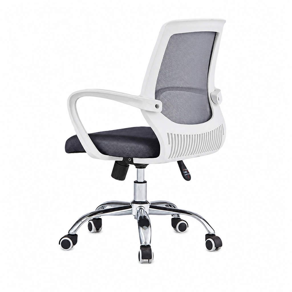 Office Chair, White+Grey, White+Grey finish, for meeting room or boardroom, modern boardroom furniture