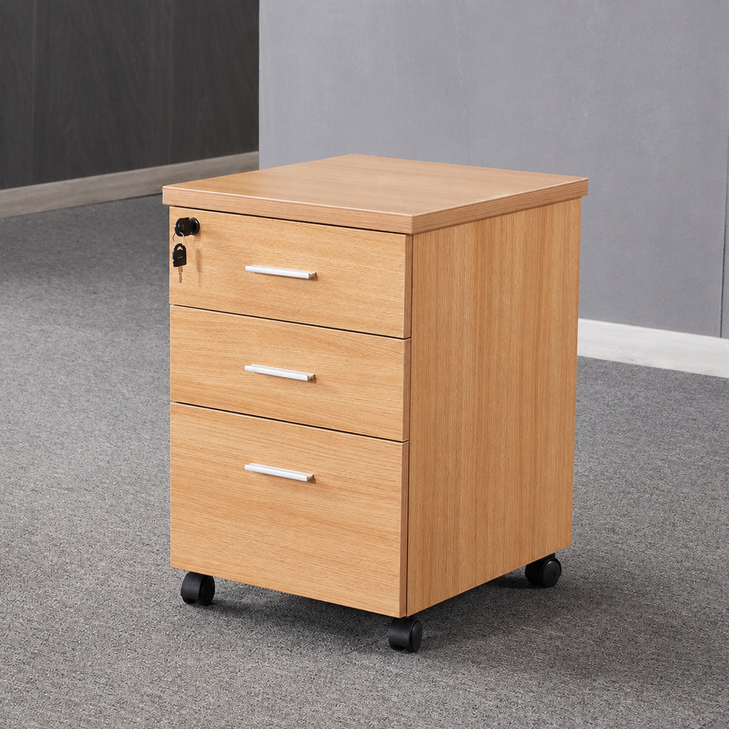 Solid Wood Freestanding Mobile White, All wood, All Wood finish, for office storage space, office storage furniture