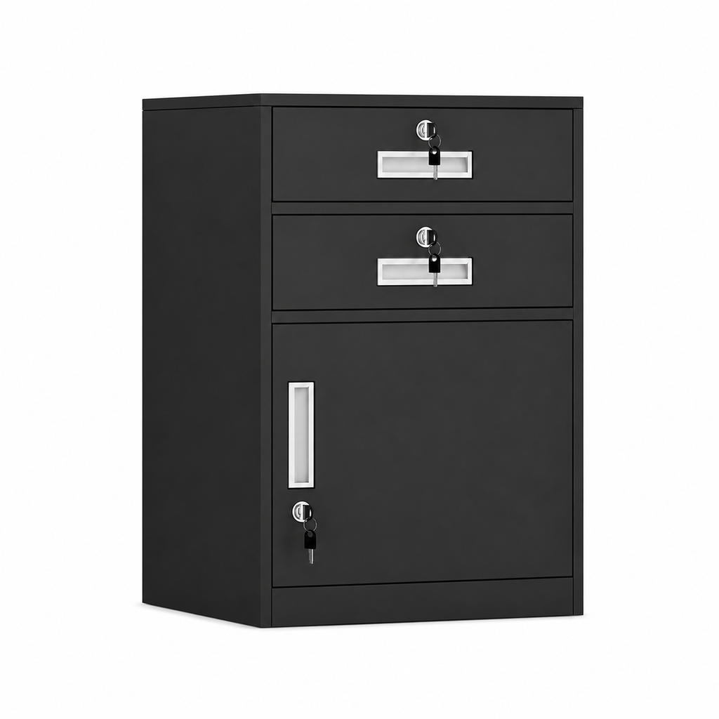 File Cabinet, angled product view, for executive office workspace, modern executive office furniture