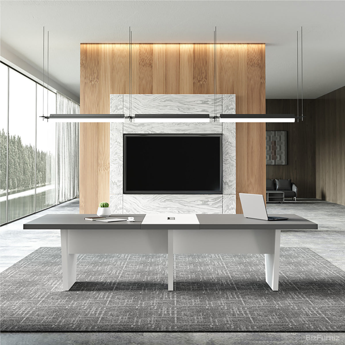 Rectangular executive conference table