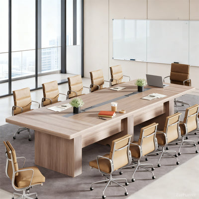 Conference Table 142 in Long with Cable Boxes