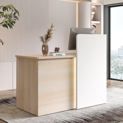 Small Reception Desk 47 in Wide with LED Strips