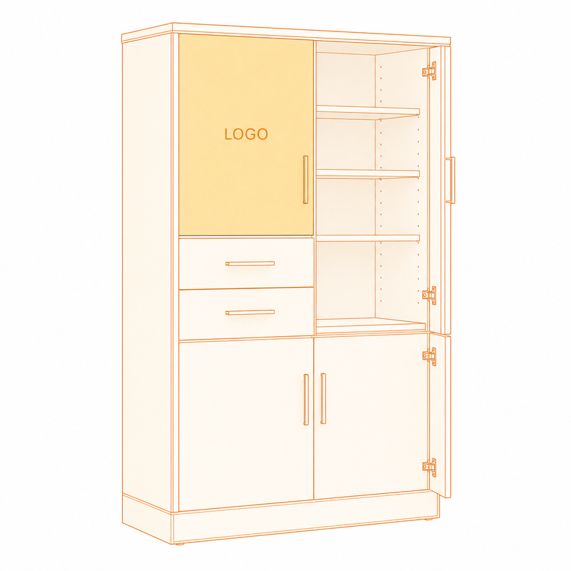 Suggested furniture logo placement
