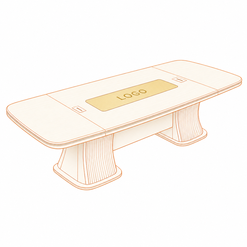 Suggested furniture logo placement