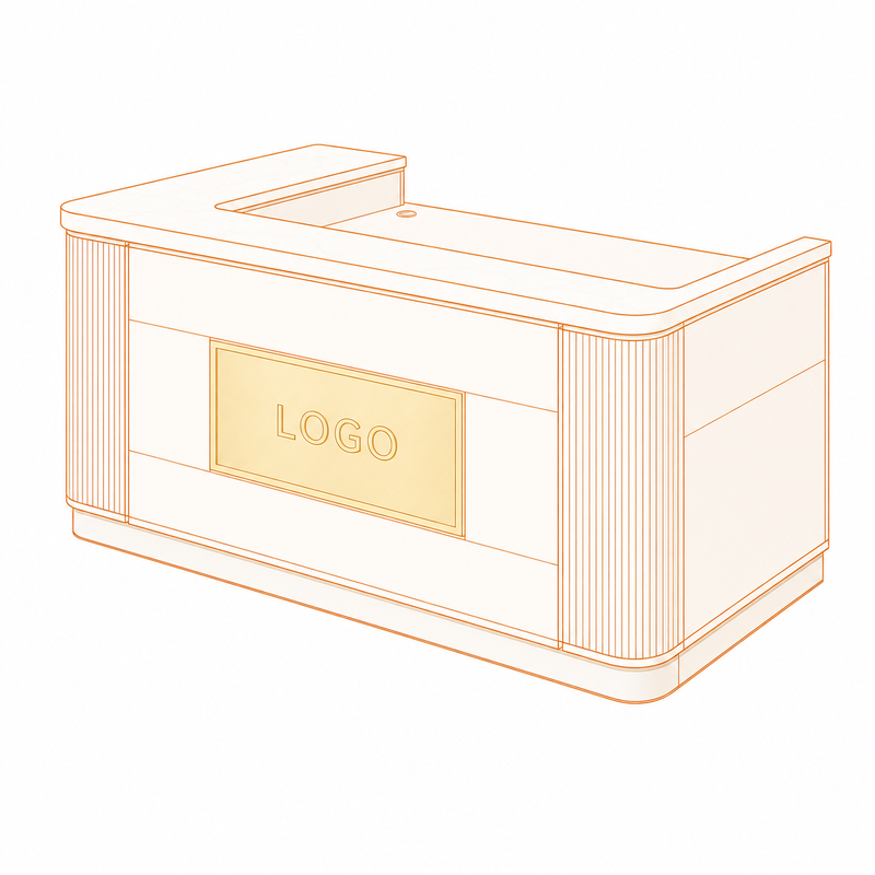 Suggested furniture logo placement