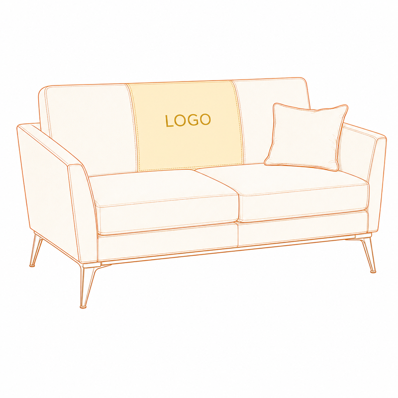 Suggested furniture logo placement