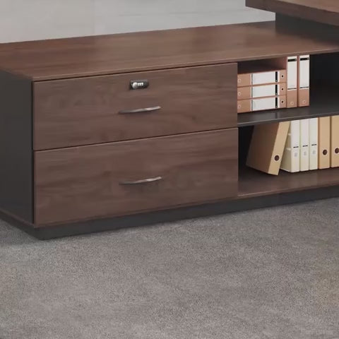Executive Desk Side Cabinet Storage
