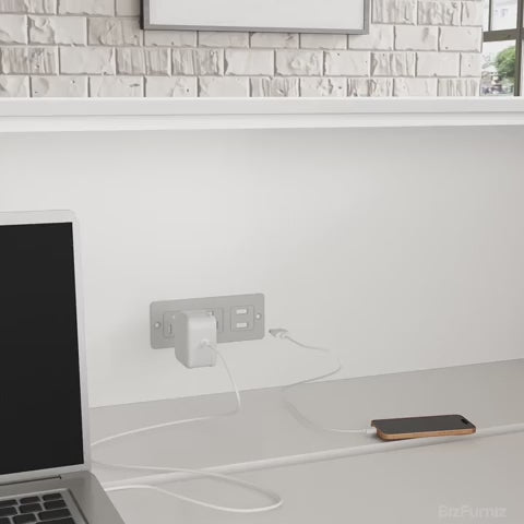 Reception Desk with Cable Management Box