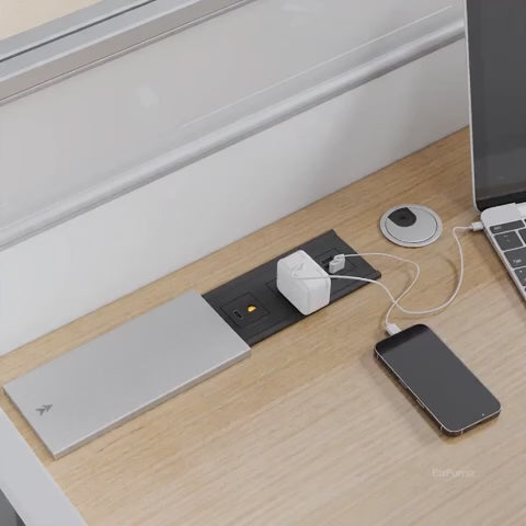 Office Desk with Cable Grommet