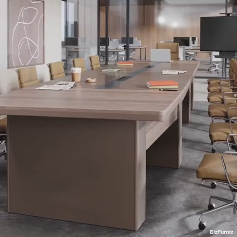 two-tone conference table