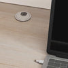 reception desk with cable management