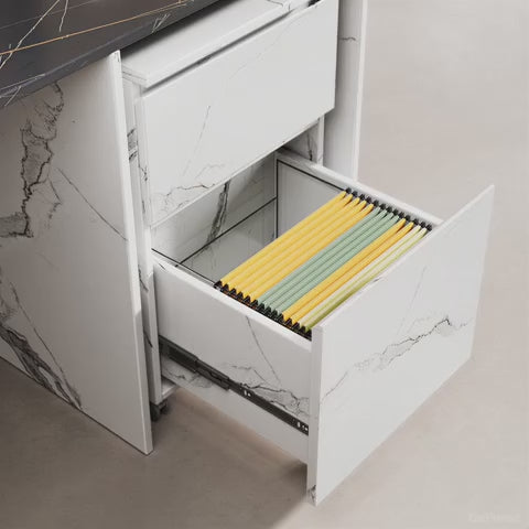 mobile cabinet under reception desk